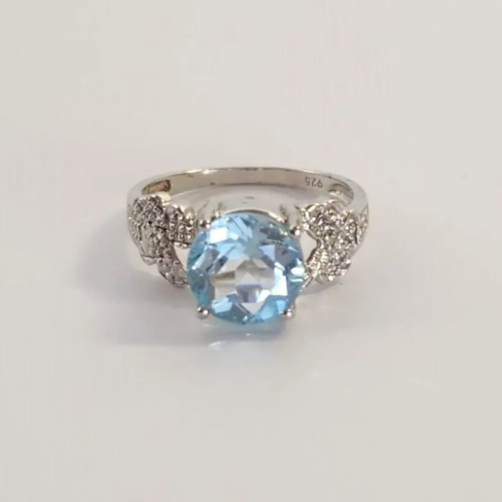 Sky Blue Topaz 3 Carats Ring Size 7